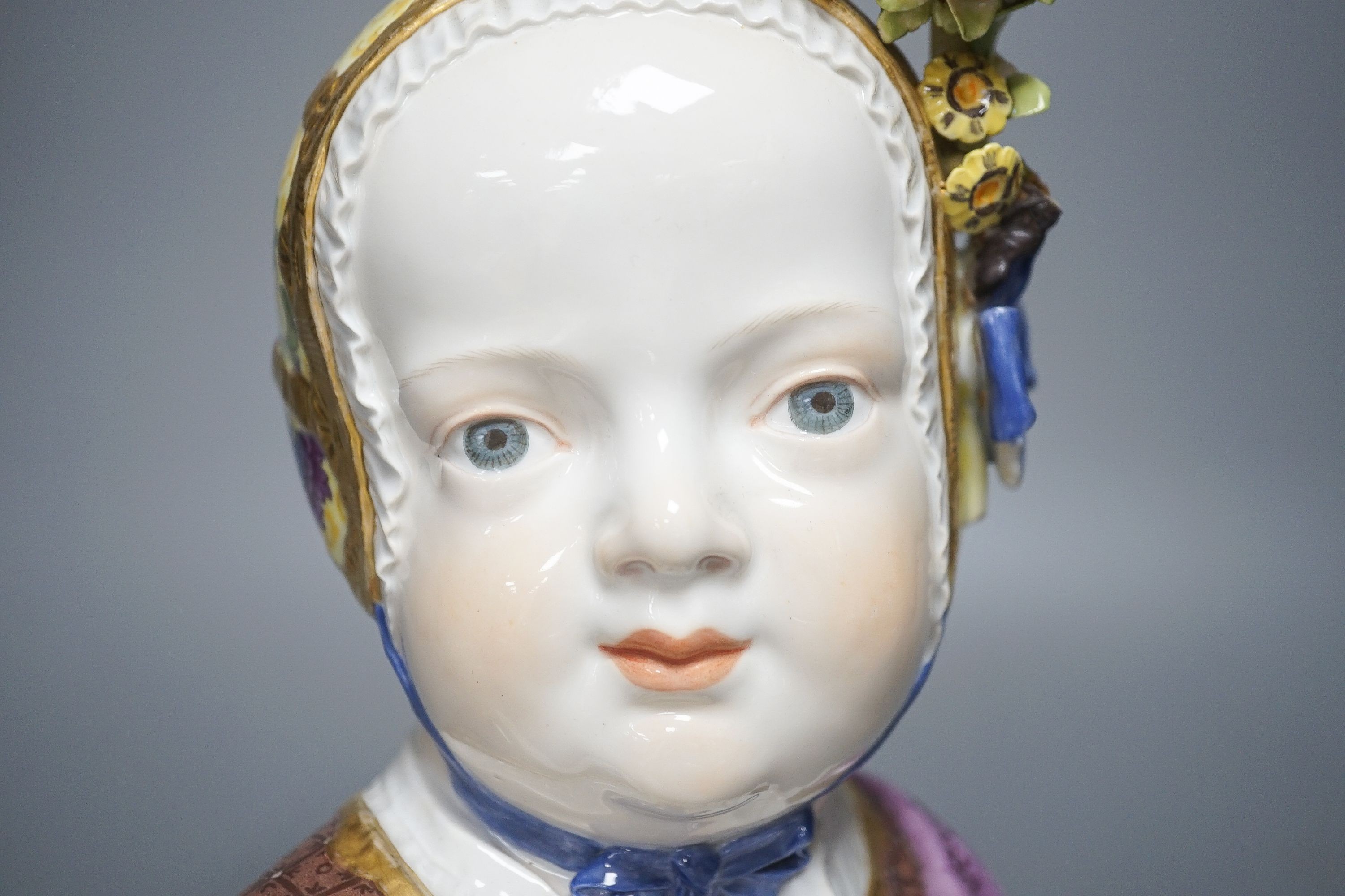 A Meissen porcelain bust of a Bourbon princess, late 19th century, 25cm